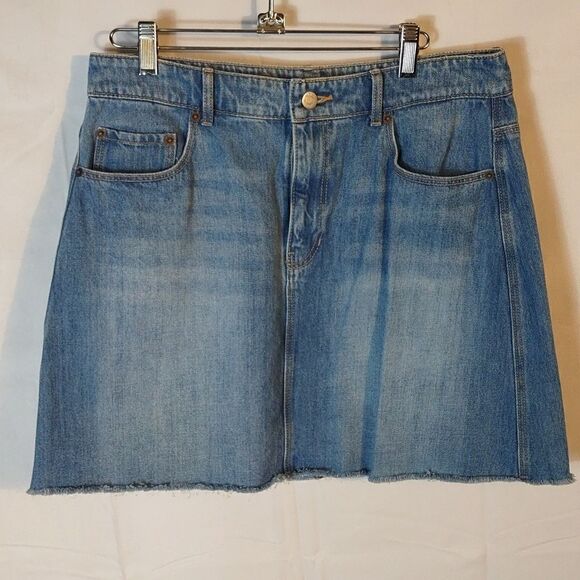 Blue Denim A-Line Mini Skirt - Picture 6 of 6